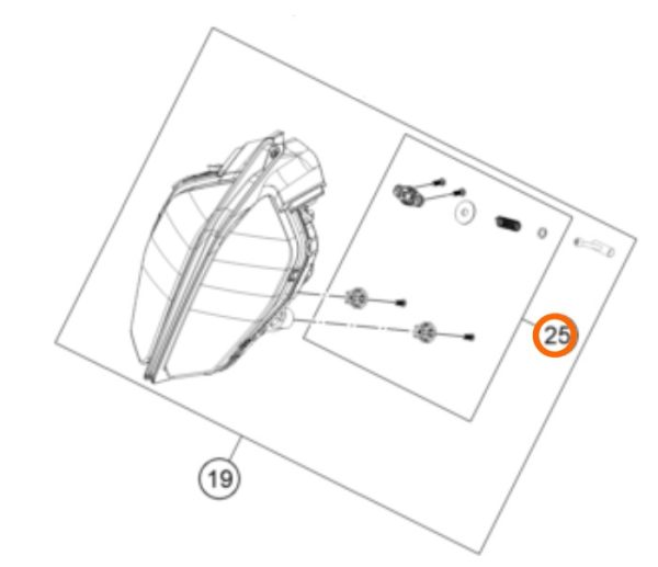 KIT DE SOPORTE DE FARO DELANTERO LED 390 DUKE 2020