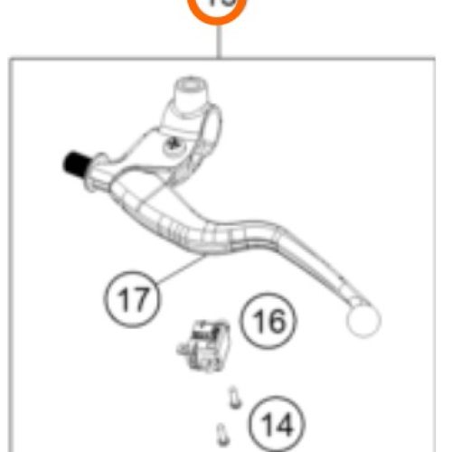 MANIGUETA DE EMBRAGUE 250 DUKE COMPLETO 17-18