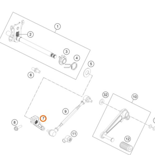 RANURADO DE PALANCA DE CAMBIOS 250/390 DUKE 2017