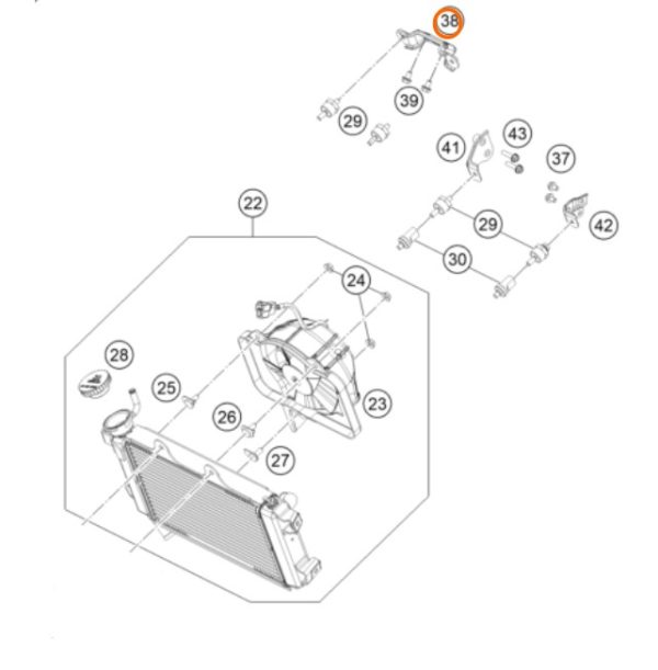SOPORTE DE VENTILADOR 250/390 DUKE/ADV 17-20