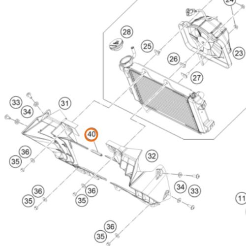 GUIA DE PROTECTOR DE RADIADOR 390DUKE 13-19