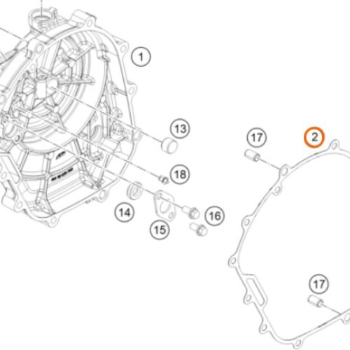 EMPAQUE DE TAPA DE EMBRAGUE DUKE 200 18-20