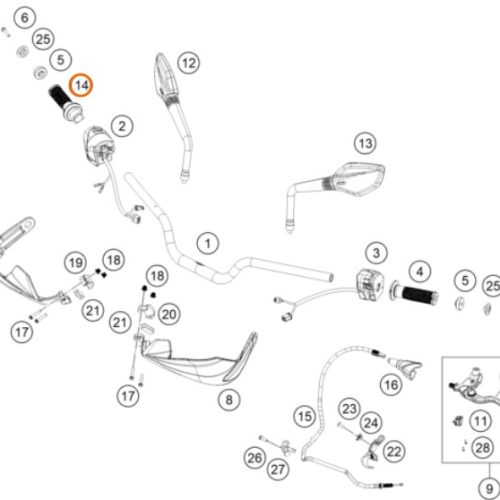 MANUBRIO DE ACELERADOR 390 DUKE 16-19
