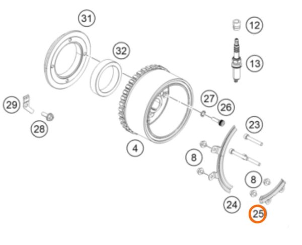 SOPORTE DE MAGNETO 390 DUKE/RC 13-16
