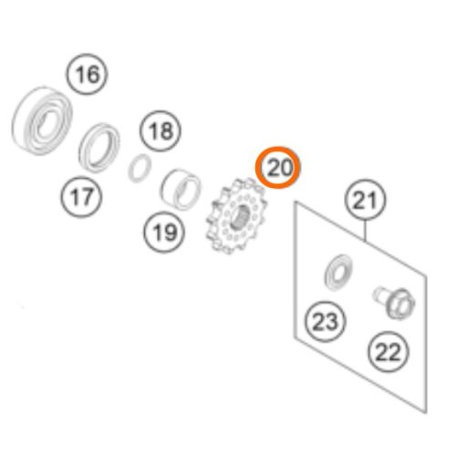 PIÑON MOTRIZ 13T 85 SX 2024