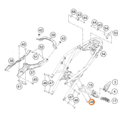 PERNO DE SOPORTE DE ESTRIBO