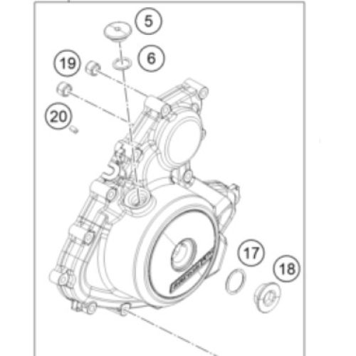 PERNO M6X35 DE TAPA DE EMBRAGUE 250/390 DUKE/ADV