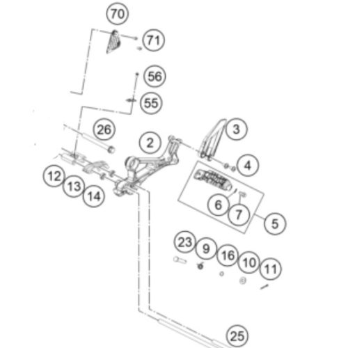 PERNO M10X265 DE EJE DUKE 200/390