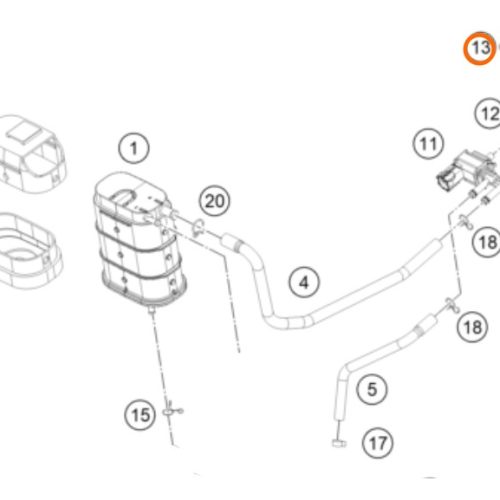 PERNO M6X10 DE PROTECTOR DE ESCAPE 390 DUKE 17-19