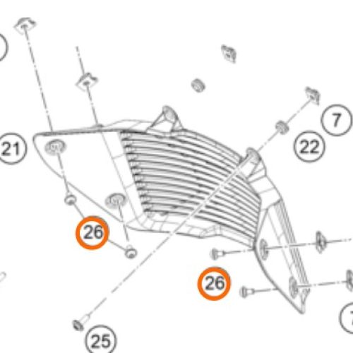 PERNO M6X14 DE PROTECTOR DE RADIADOR 250/390 ADV 20-22