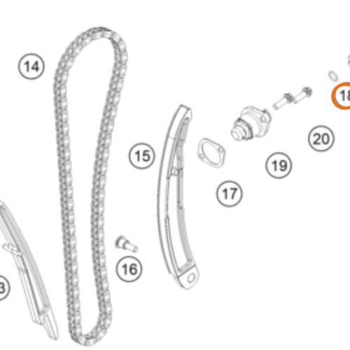 O RING DE TENSOR DE CADENILLA 200/390 DUKE/RC J770010015