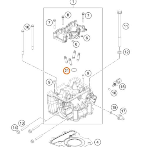 O RING DE CABEZOTE 200 DUKE 12-18 J770023019