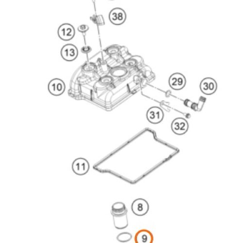 O RING DE CABEZOTE 250/390 DUKE 13-18 J770029819
