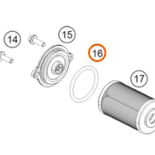 O RING DE FILTRO DE ACEITE 200/390 DUKE J770039326