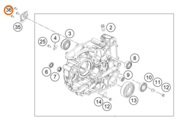 PERNO M5X10 DE RESPIRADERO DE  MOTOR 200 DUKE 12-16