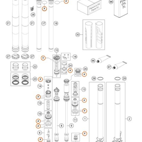 KIT DE REPARACION SUSPENSION SX 16-18