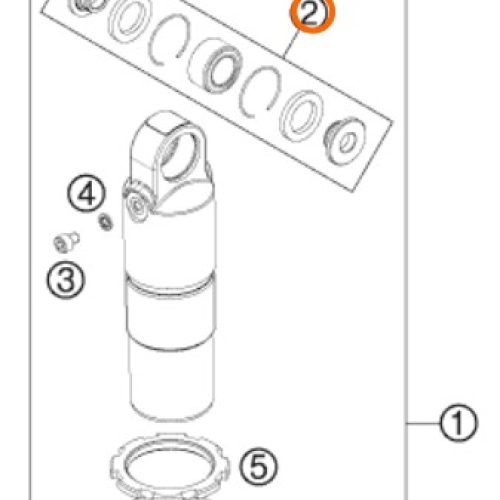 KIT DE RODILLO DE AMORTIGUADOR 50 SX 09-15