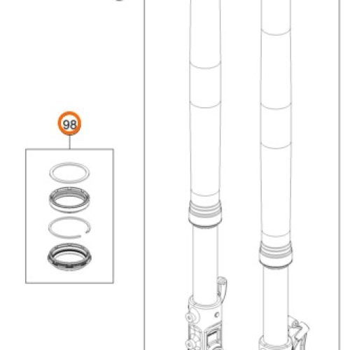 KIT DE REPARACION SUSPENCION DUKE 690 R 14-15