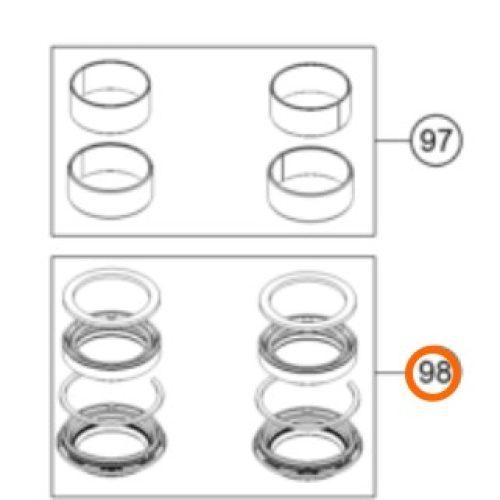 KIT DE RETENES DE SUSPENSION 50/65 SX 17-10 35MM