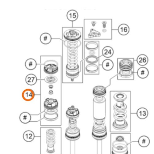 KIT DE REPARACION PISTON DE AIRE SX 16-18