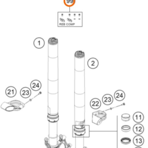 KIT DE TORNILLOS DE REBOTE 85 SX 2020